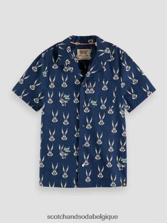 vêtements Scotch & Soda chemise de camp imprimée looney tunes- Scotch and Soda parfum bugs lapin aop 6BZRBF799