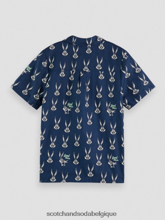 vêtements Scotch & Soda chemise de camp imprimée looney tunes- Scotch and Soda parfum bugs lapin aop 6BZRBF799