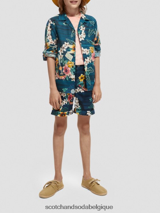 vêtements Scotch & Soda chemise à manches longues à imprimé biologique- Scotch and Soda Liﾨﾨge combo d 6BZRBF798