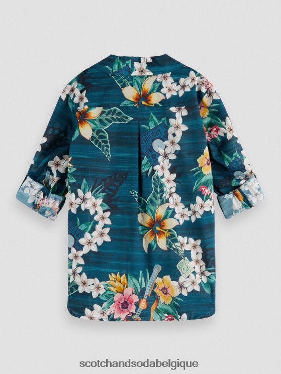 vêtements Scotch & Soda chemise à manches longues à imprimé biologique- Scotch and Soda Liﾨﾨge combo d 6BZRBF798