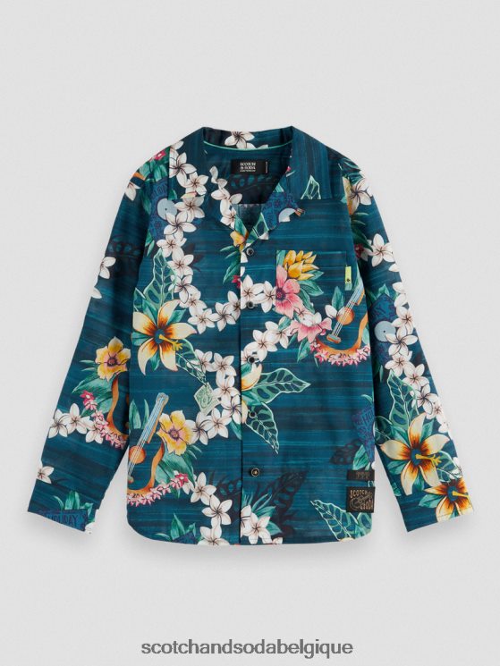 vêtements Scotch & Soda chemise à manches longues à imprimé biologique- Scotch and Soda Liﾨﾨge combo d 6BZRBF798