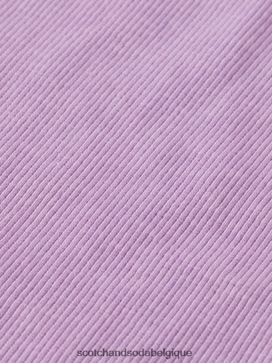 vêtements Scotch & Soda débardeur ajusté en maille côtelée- Scotch and Soda Liﾨﾨge orchidée 6BZRBF744