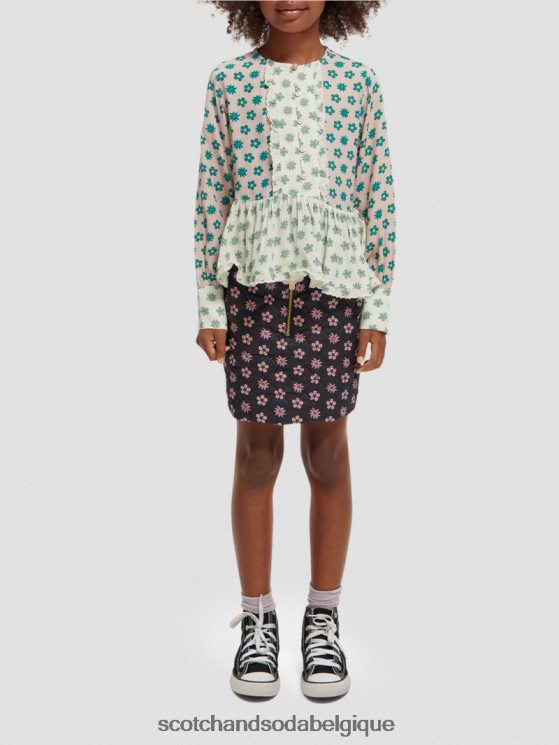 vêtements Scotch & Soda haut à manches longues et imprimés variés- Scotch and Soda femme fleur patchwork 6BZRBF743