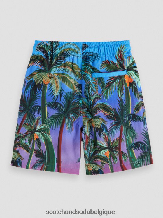vêtements Scotch & Soda short de bain mi-long à motif artistique- Scotch and Soda femme impression de palmiers 6BZRBF815