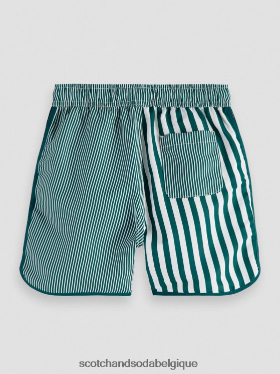 vêtements Scotch & Soda short de bain à rayures mélangées- Scotch and Soda outlet bande verte 6BZRBF811