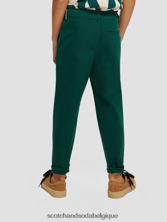 vêtements Scotch & Soda chino ample coupe fuselée- Scotch and Soda Belgique forêt 6BZRBF794