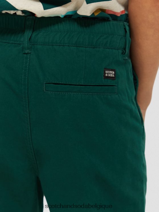 vêtements Scotch & Soda chino ample coupe fuselée- Scotch and Soda Belgique forêt 6BZRBF794