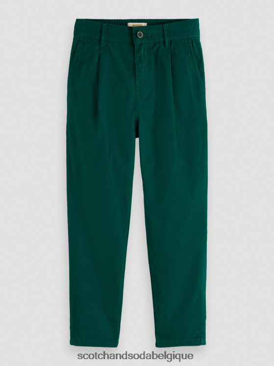 vêtements Scotch & Soda chino ample coupe fuselée- Scotch and Soda Belgique forêt 6BZRBF794