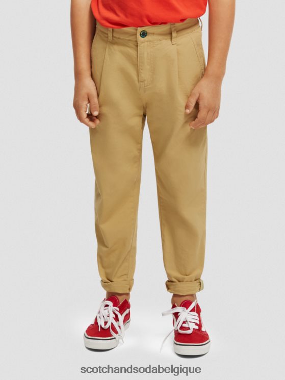 vêtements Scotch & Soda chino ample coupe fuselée- Scotch and Soda outlet sable 6BZRBF793