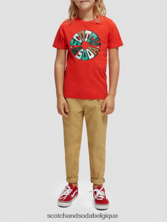 vêtements Scotch & Soda chino ample coupe fuselée- Scotch and Soda outlet sable 6BZRBF793