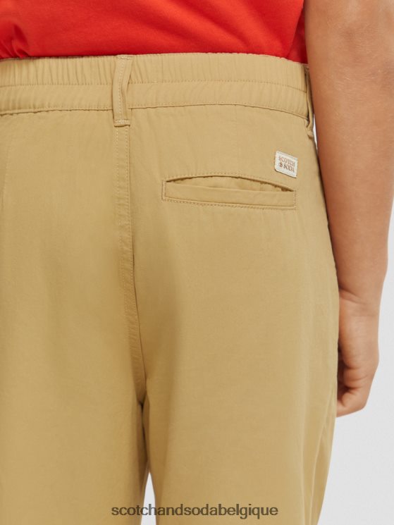 vêtements Scotch & Soda chino ample coupe fuselée- Scotch and Soda outlet sable 6BZRBF793