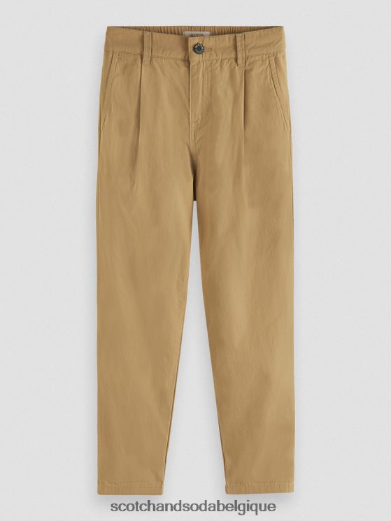 vêtements Scotch & Soda chino ample coupe fuselée- Scotch and Soda outlet sable 6BZRBF793