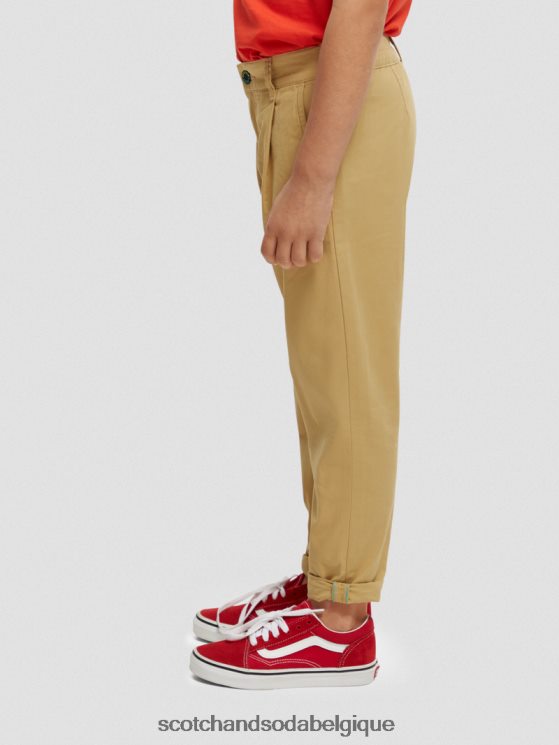 vêtements Scotch & Soda chino ample coupe fuselée- Scotch and Soda outlet sable 6BZRBF793