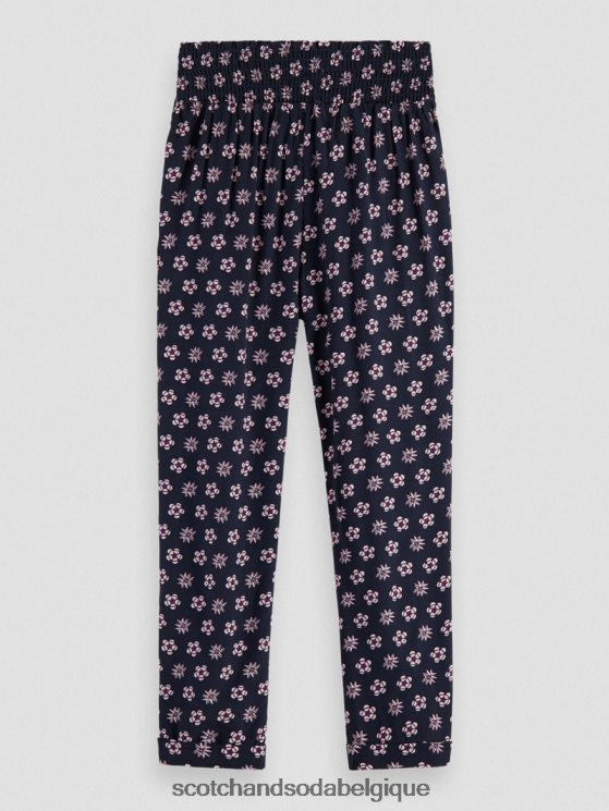 vêtements Scotch & Soda pantalon slim décontracté taille haute ceinturé- Scotch and Soda Bruxelles fleur patchwork de nuit 6BZRBF759