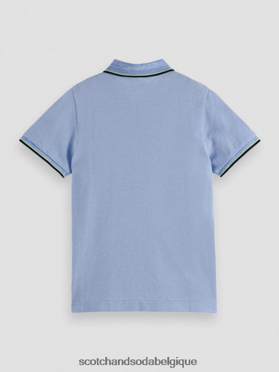 vêtements Scotch & Soda polo à bords contrastants- Scotch and Soda Liﾨﾨge mélange bleu 6BZRBF780