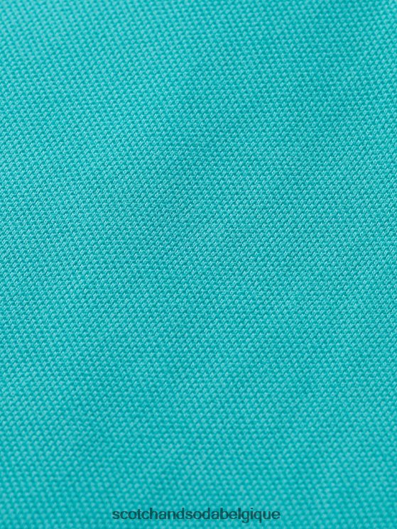 vêtements Scotch & Soda polo piqué teint en pièce- Scotch and Soda Belgique aqua 6BZRBF785