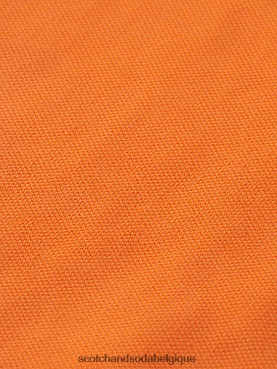 vêtements Scotch & Soda polo piqué teint en pièce- Scotch and Soda Bruxelles pêche au néon 6BZRBF786