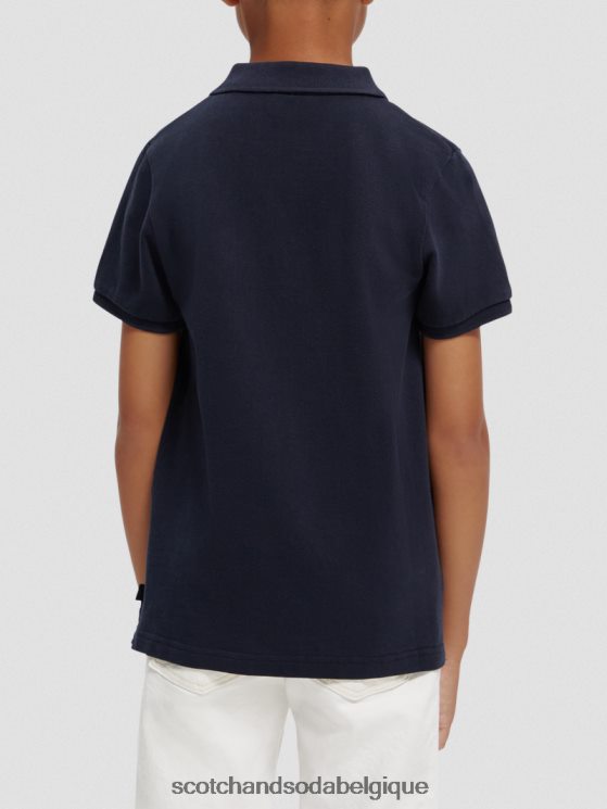 vêtements Scotch & Soda polo piqué teint en pièce- Scotch and Soda Namur nuit 6BZRBF778