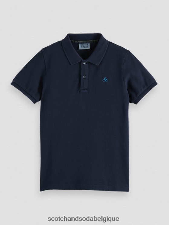 vêtements Scotch & Soda polo piqué teint en pièce- Scotch and Soda Namur nuit 6BZRBF778