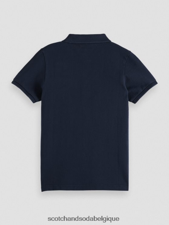 vêtements Scotch & Soda polo piqué teint en pièce- Scotch and Soda Namur nuit 6BZRBF778