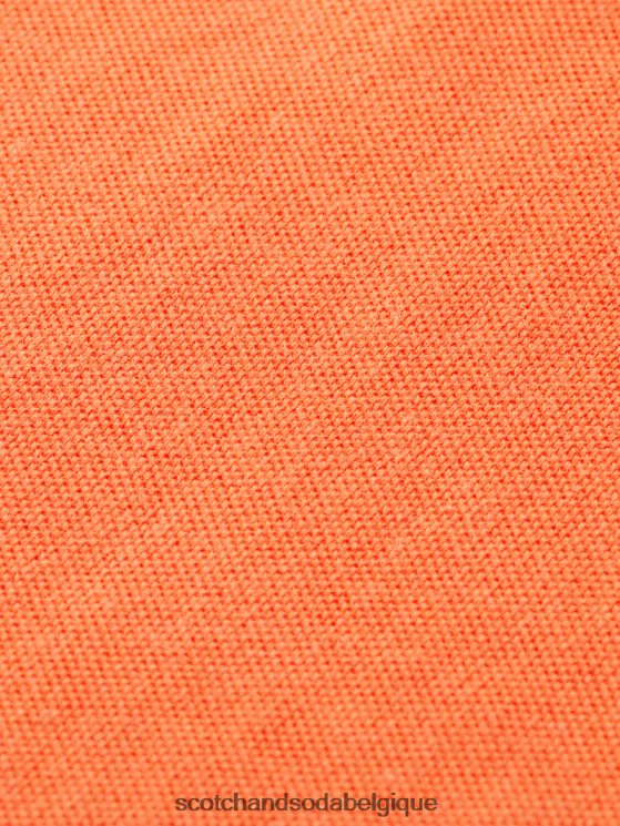 vêtements Scotch & Soda polo piqué teint en pièce- Scotch and Soda Namur orange épicée au néon 6BZRBF787