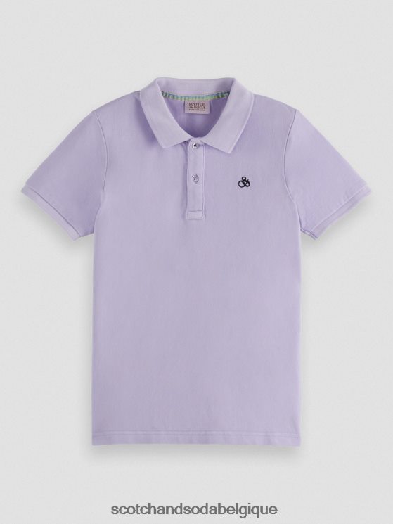 vêtements Scotch & Soda polo piqué teint en pièce- Scotch and Soda outlet lilas 6BZRBF784