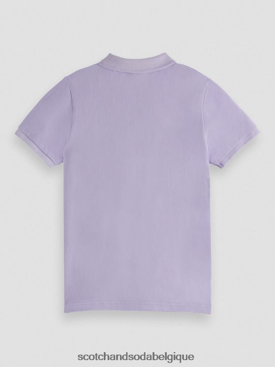 vêtements Scotch & Soda polo piqué teint en pièce- Scotch and Soda outlet lilas 6BZRBF784