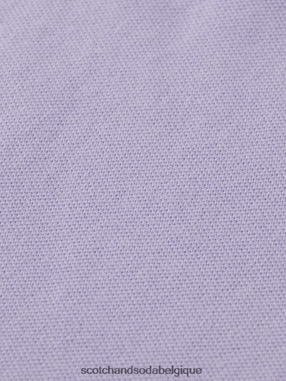 vêtements Scotch & Soda polo piqué teint en pièce- Scotch and Soda outlet lilas 6BZRBF784