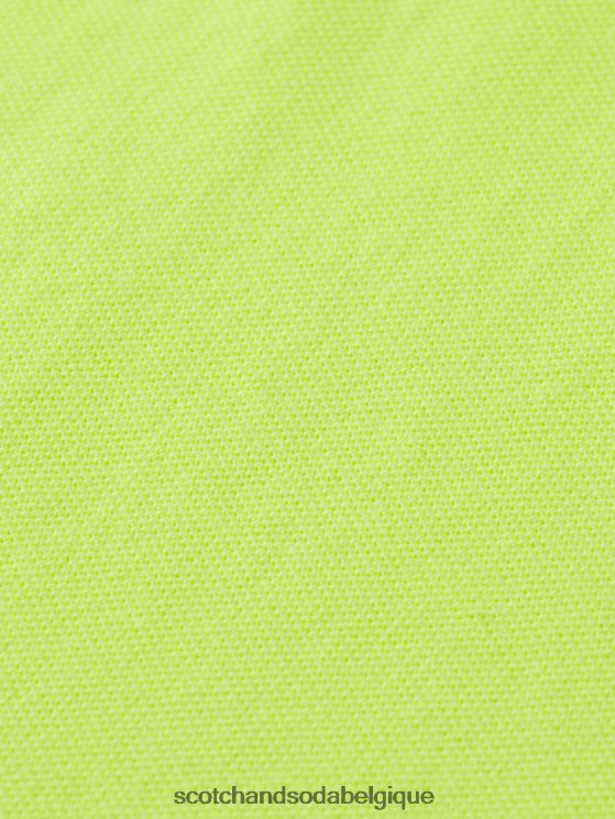 vêtements Scotch & Soda polo piqué teint en pièce- Scotch and Soda shop near me citron néon 6BZRBF783