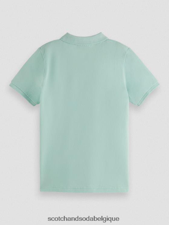 vêtements Scotch & Soda polo piqué teint en pièce- Scotch and Soda shop online menthe 6BZRBF782