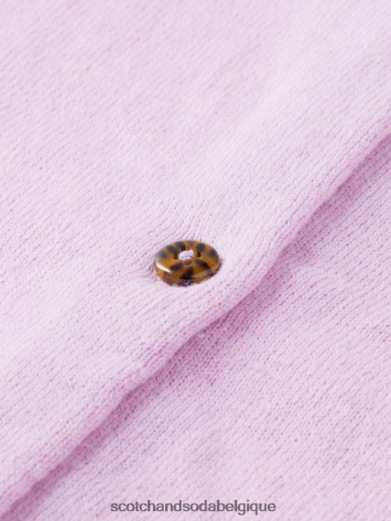 vêtements Scotch & Soda cardigan en maille à bords contrastants- Scotch and Soda femme orchidée 6BZRBF734