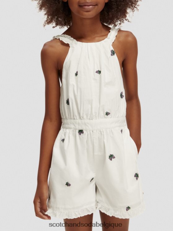 vêtements Scotch & Soda combishort brodé- Scotch and Soda Namur mini raisin 6BZRBF724