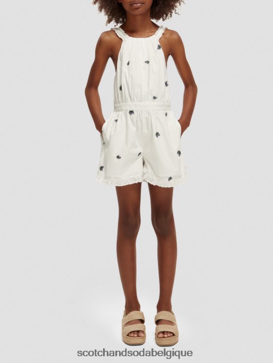 vêtements Scotch & Soda combishort brodé- Scotch and Soda Namur mini raisin 6BZRBF724