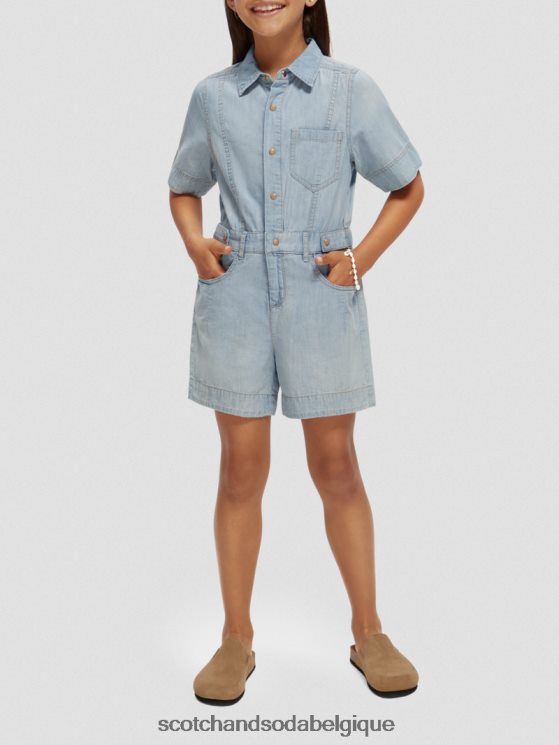 vêtements Scotch & Soda combishort en denim chambray léger- Scotch and Soda parfum indigo lavé 6BZRBF727