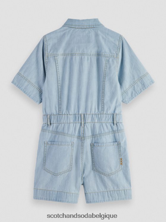 vêtements Scotch & Soda combishort en denim chambray léger- Scotch and Soda parfum indigo lavé 6BZRBF727