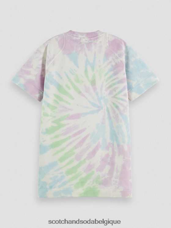 vêtements Scotch & Soda mini-robe sweat en coton biologique tie-dye- Scotch and Soda shop near me teinture de cravate 6BZRBF729