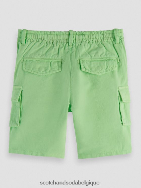 vêtements Scotch & Soda short cargo en lin mélangé teint en pièce- Scotch and Soda femme agrumes 6BZRBF806