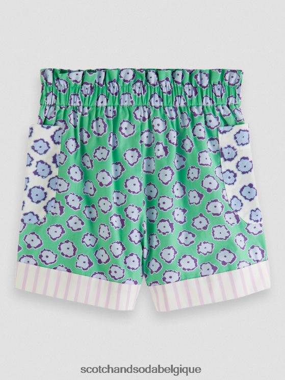 vêtements Scotch & Soda short élastiqué à imprimés variés- Scotch and Soda outlet patchwork de champs de coquelicots 6BZRBF766