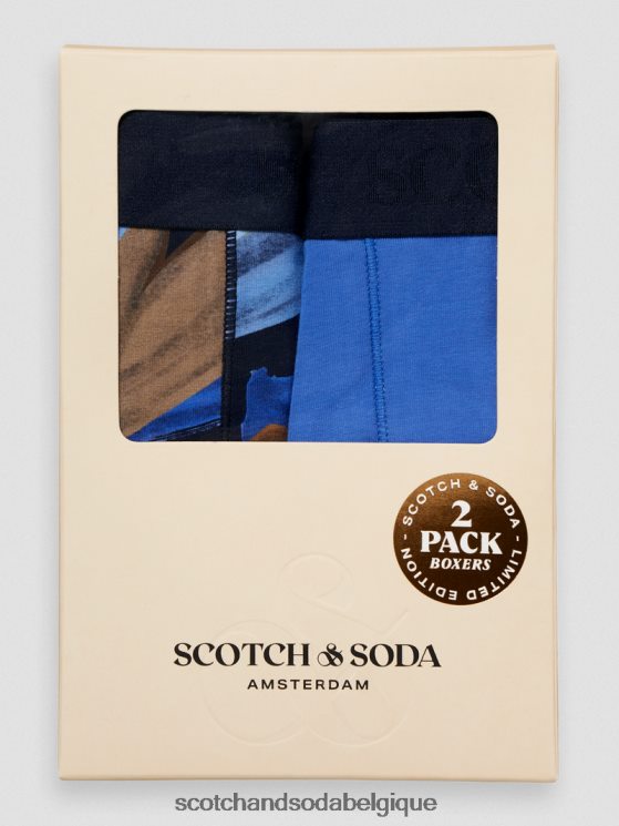 vêtements Scotch & Soda Lot de 2 boxers en coton bio- Scotch and Soda outlet camouflage de fleurs 6BZRBF802