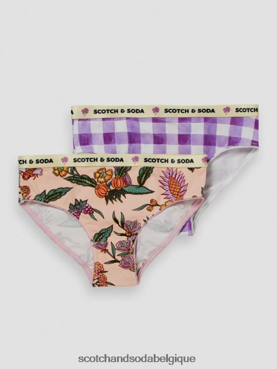 vêtements Scotch & Soda Lot de 2 slips imprimés- Scotch and Soda femme combiner un 6BZRBF761