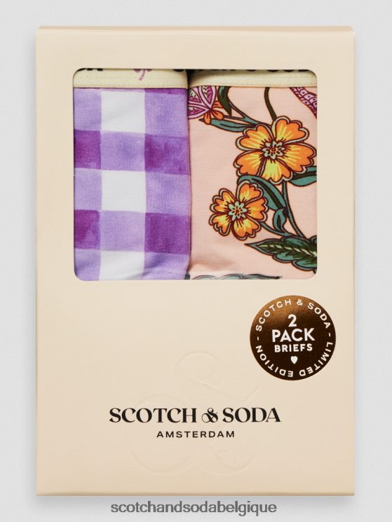vêtements Scotch & Soda Lot de 2 slips imprimés- Scotch and Soda femme combiner un 6BZRBF761