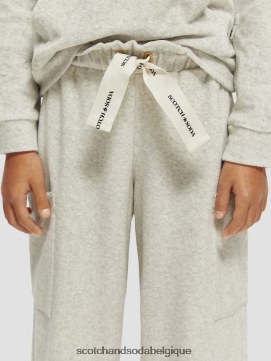 vêtements Scotch & Soda pantalon de jogging cargo large à taille haute- Scotch and Soda shop near me gris mélangé 6BZRBF756