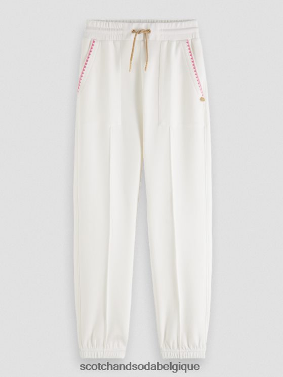 vêtements Scotch & Soda pantalon de survêtement drapé- Scotch and Soda shop online glace à la vanille 6BZRBF755