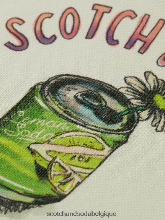 vêtements Scotch & Soda sweat à capuche ample à motif artistique- Scotch and Soda Belgique glace à la vanille 6BZRBF758