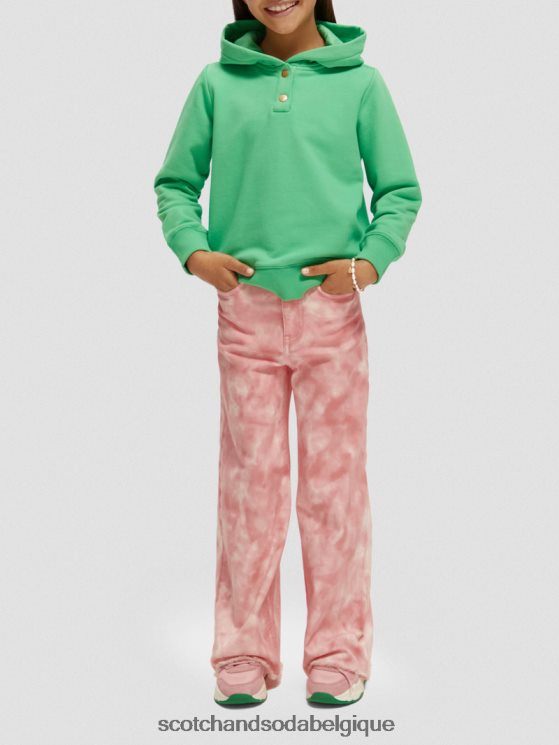 vêtements Scotch & Soda sweat à capuche graphique- Scotch and Soda femme perruche 6BZRBF752