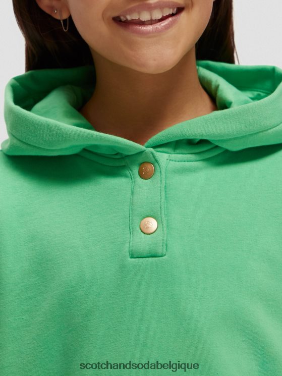vêtements Scotch & Soda sweat à capuche graphique- Scotch and Soda femme perruche 6BZRBF752