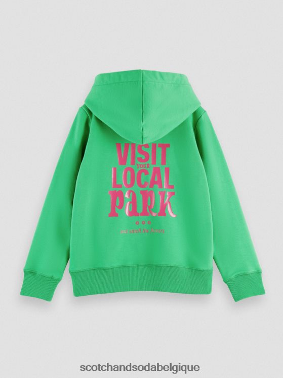 vêtements Scotch & Soda sweat à capuche graphique- Scotch and Soda femme perruche 6BZRBF752