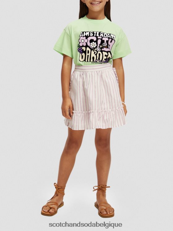 vêtements Scotch & Soda t-shirt coupe ample en coton biologique- Scotch and Soda shop near me citron vert 6BZRBF738