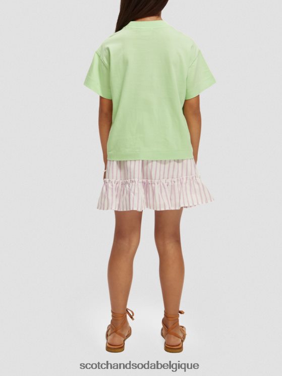 vêtements Scotch & Soda t-shirt coupe ample en coton biologique- Scotch and Soda shop near me citron vert 6BZRBF738