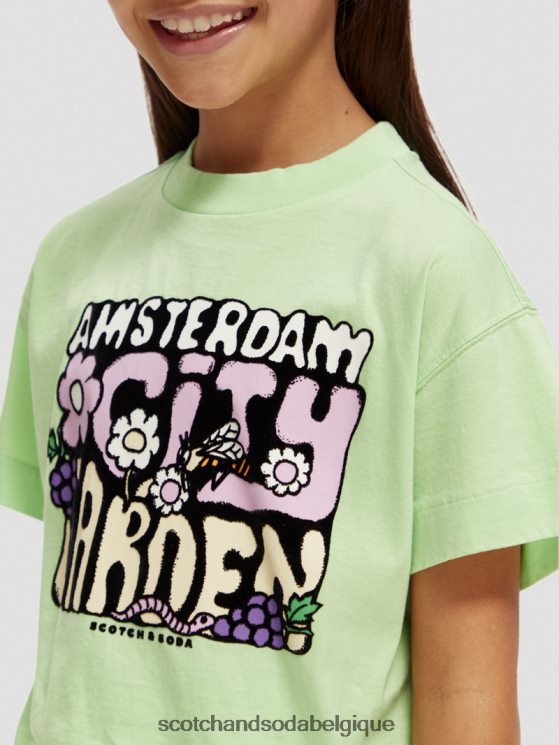 vêtements Scotch & Soda t-shirt coupe ample en coton biologique- Scotch and Soda shop near me citron vert 6BZRBF738